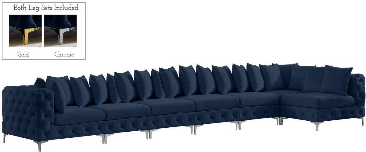 Tremblay - 7 Piece Modular L-Shaped Sectional - Navy