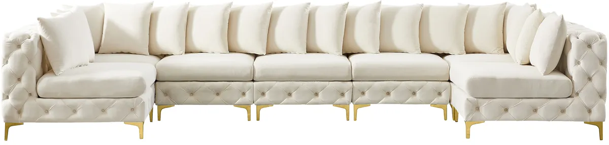 Tremblay - 7 Piece Modular U-Shaped Sectional - Cream