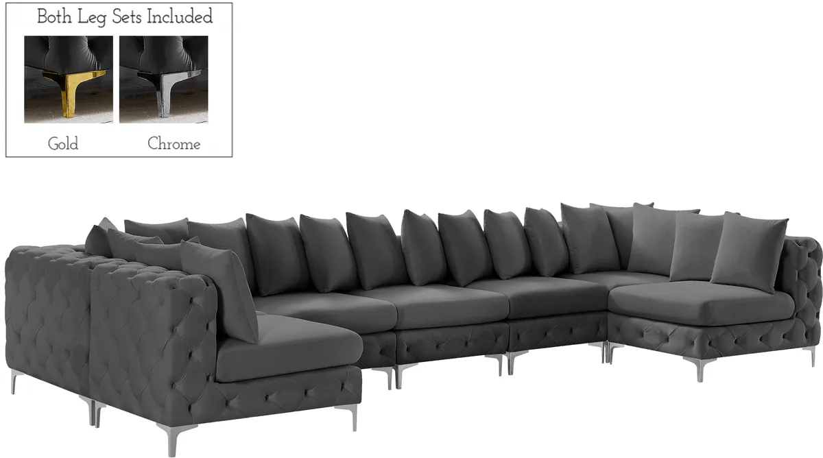 Tremblay - 7 Piece Modular U-Shaped Sectional - Gray - View 2