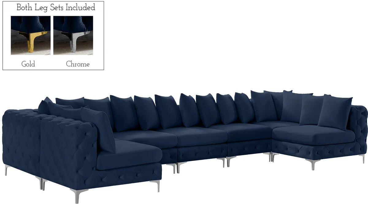 Tremblay - 7 Piece Modular U-Shaped Sectional - Navy - View 2