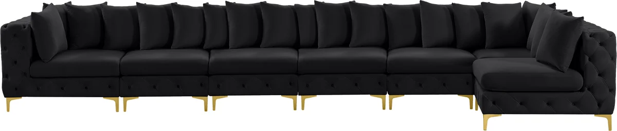 Tremblay - 7 Piece Modular L-Shaped Sectional - Black