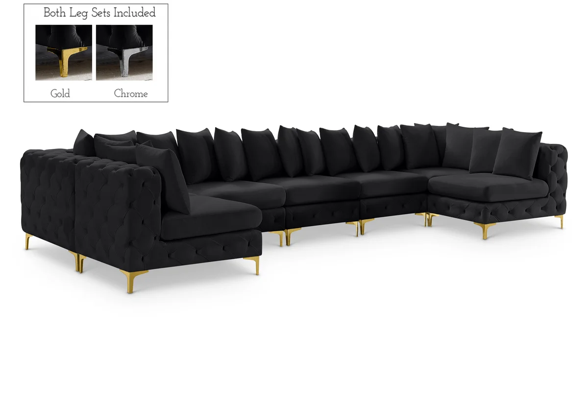 Tremblay - 7 Piece Modular Sectional - Black