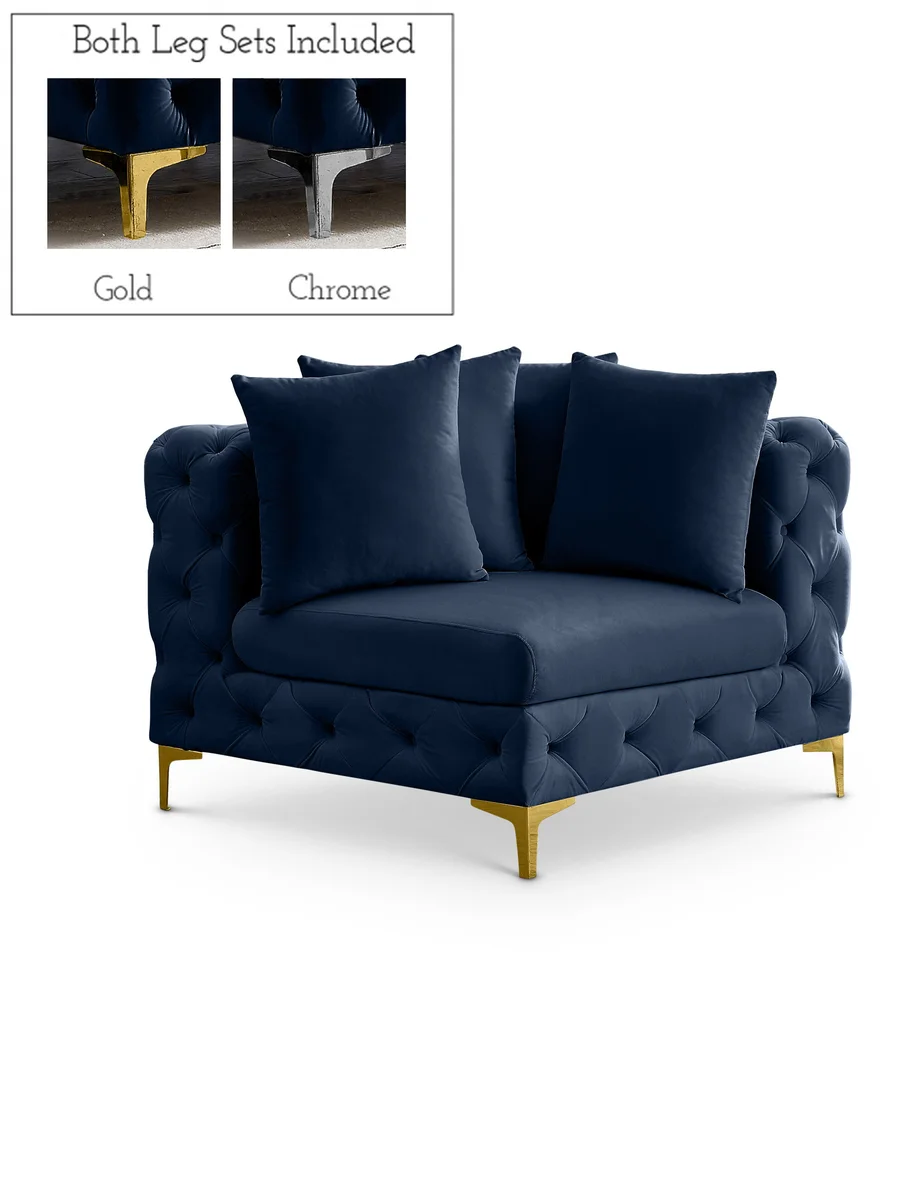 Tremblay - Corner Chair - Navy