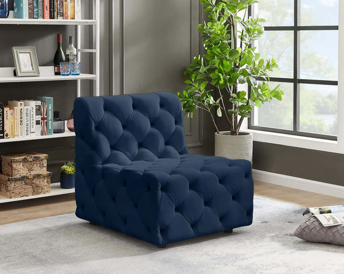 Tuft - Armless Chair - Navy - View 2