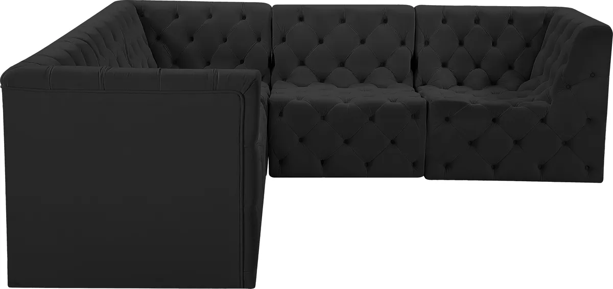 Tuft - 5 Piece Modular Corner Sectional - Black