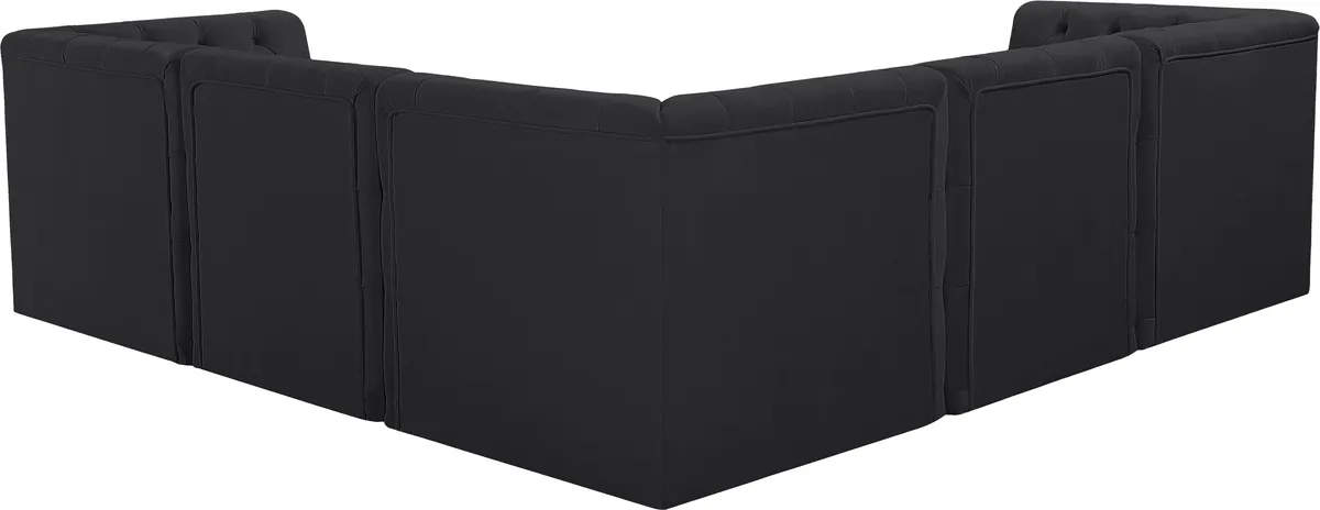 Tuft - 5 Piece Modular Corner Sectional - Black