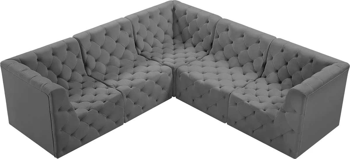 Tuft - 5 Piece Modular Corner Sectional - Gray