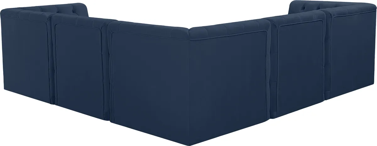 Tuft - 5 Piece Modular Corner Sectional - Navy