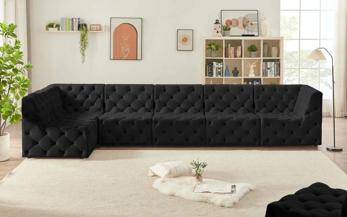 Tuft - 6 Piece Modular Sectional - Black