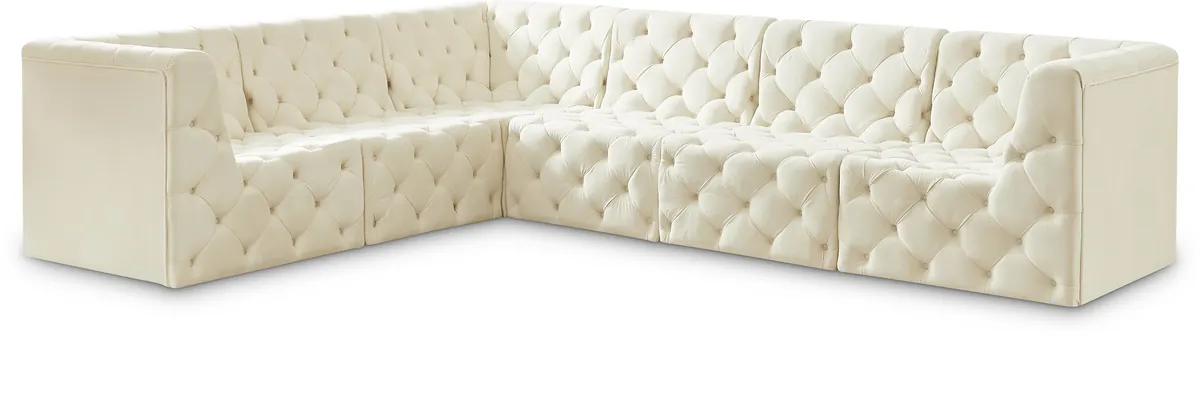 Tuft - 6 Piece Modular Corner Sectional - Cream