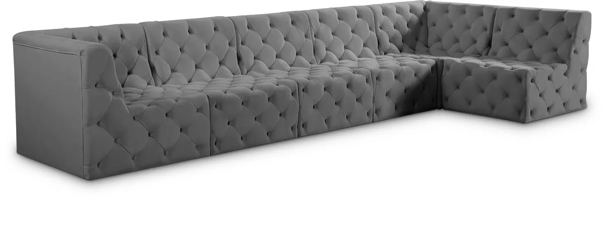 Tuft - 6 Piece Modular Sectional - Gray