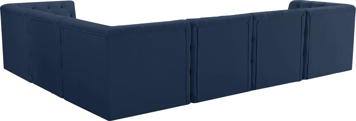Tuft - 6 Piece Modular Corner Sectional - Navy