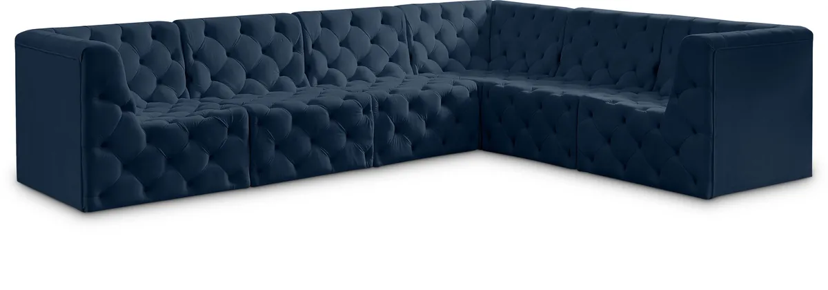 Tuft - 6 Piece Modular Corner Sectional - Navy