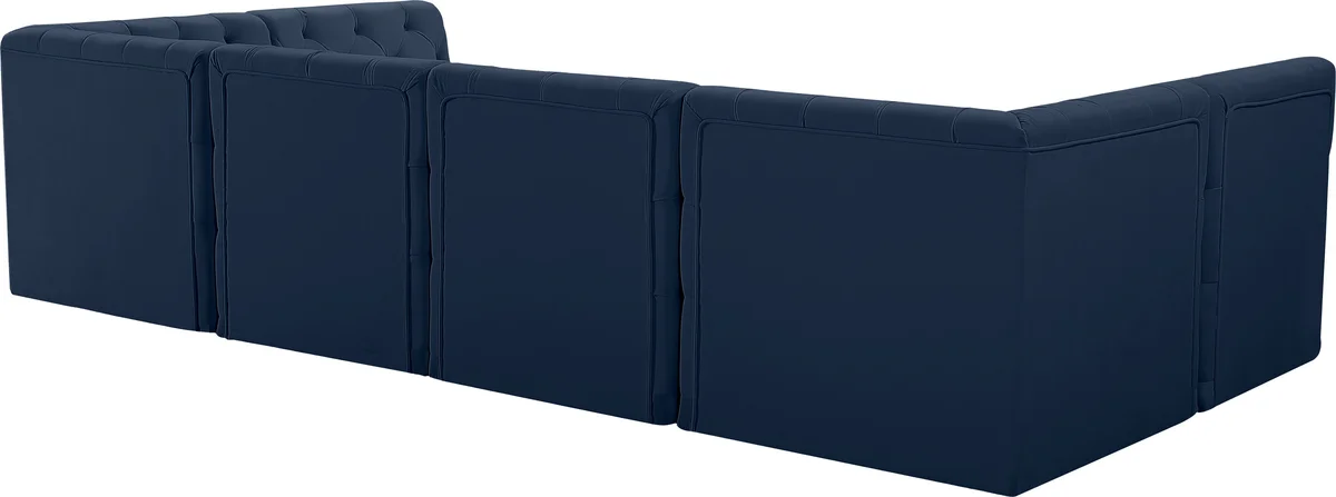 Tuft - 6 Piece Modular U-Shaped Sectional - Navy