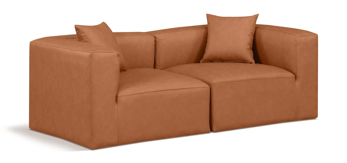 Cube - Modular 2 Seat Sofa - Cognac
