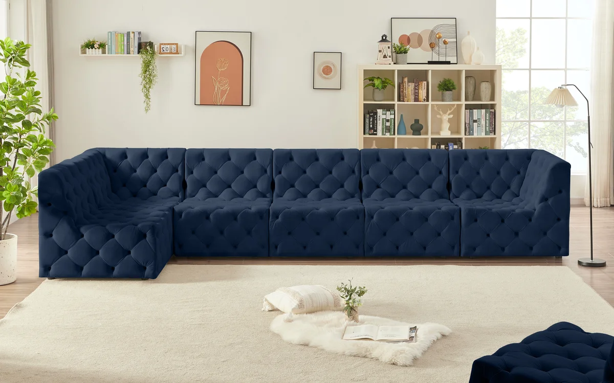 Tuft - 6 Piece Modular Sectional - Navy