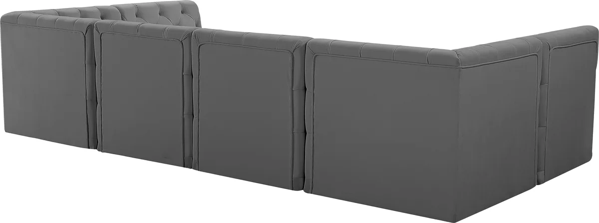 Tuft - 6 Piece Modular U-Shaped Sectional - Gray