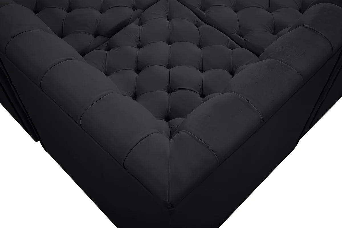 Tuft - 7 Piece Modular U-Shaped Sectional - Black