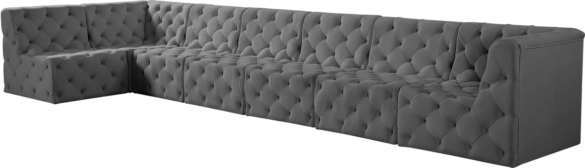 Tuft - 7 Piece Modular Sectional - Gray