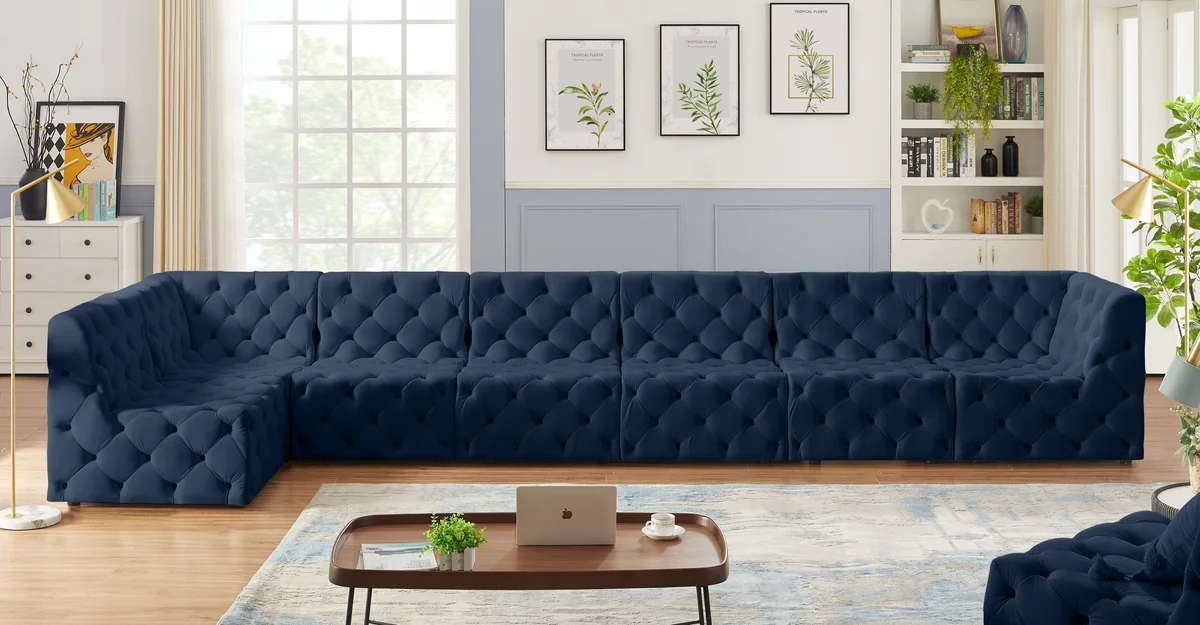 Tuft - 7 Piece Modular Sectional - Navy