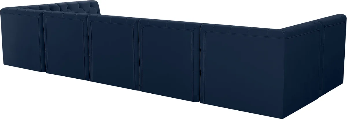 Tuft - 7 Piece Modular U-Shaped Sectional - Navy