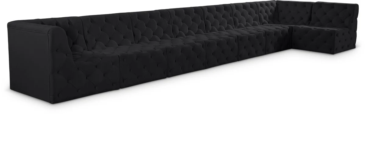 Tuft - 8 Piece Modular Sectional - Black