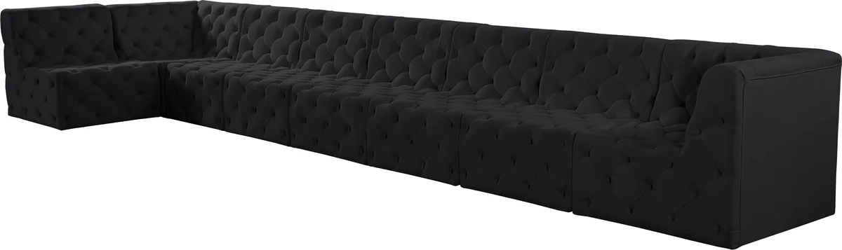 Tuft - 8 Piece Modular Sectional - Black - View 2