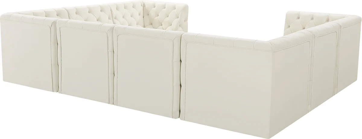 Tuft - 8 Piece Modular U-Shaped Sectional - Cream