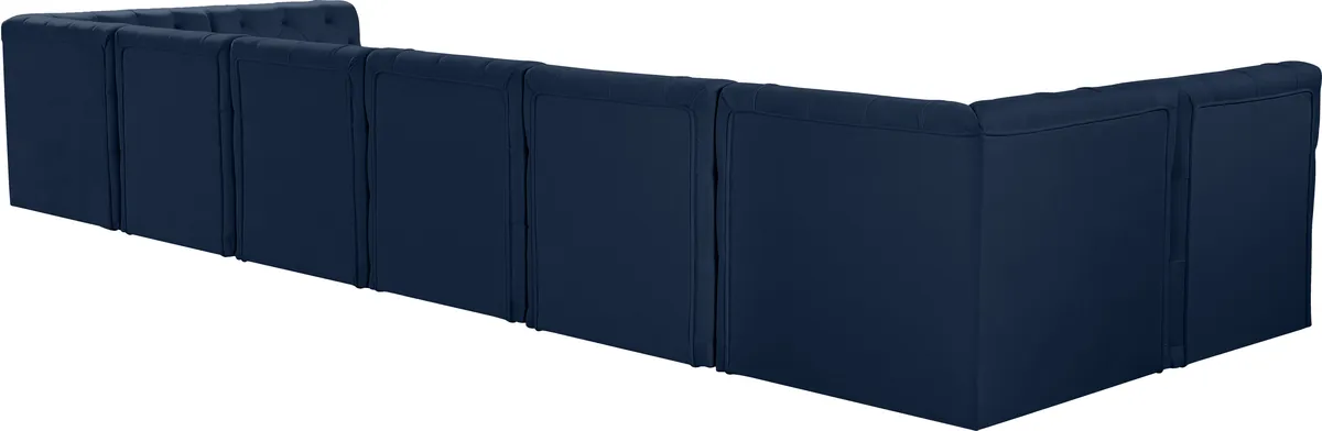 Tuft - 8 Piece Modular U-Shaped Armless Sectional - Navy
