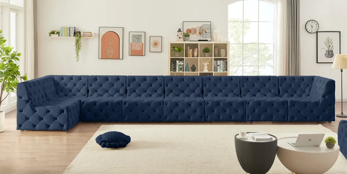 Tuft - 8 Piece Modular Sectional - Navy