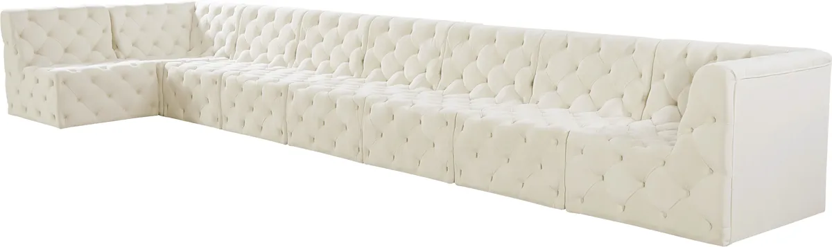 Tuft - 8 Piece Modular Sectional - Cream - View 2