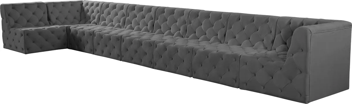 Tuft - 8 Piece Modular Sectional - Gray - View 2