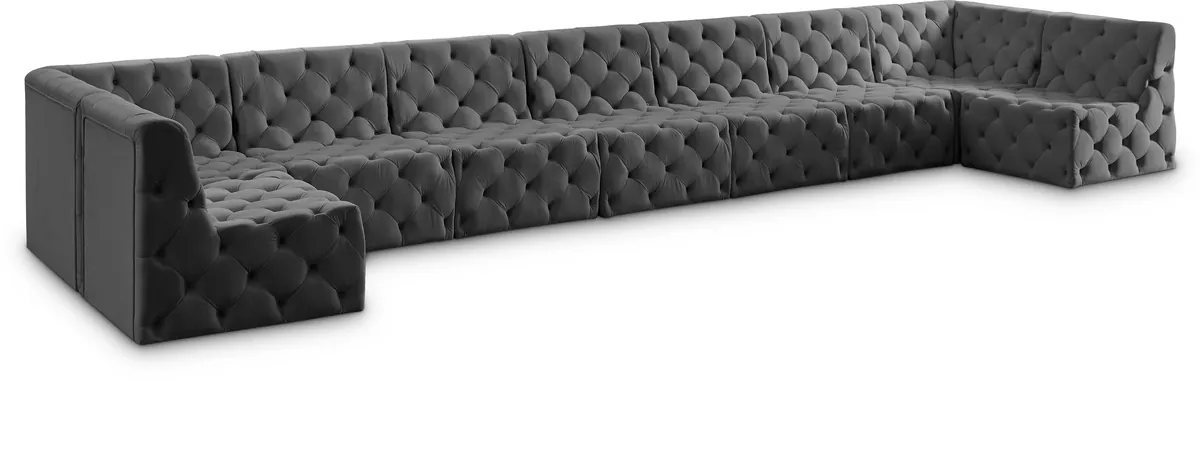 Tuft - 9 Piece Modular Sectional - Gray