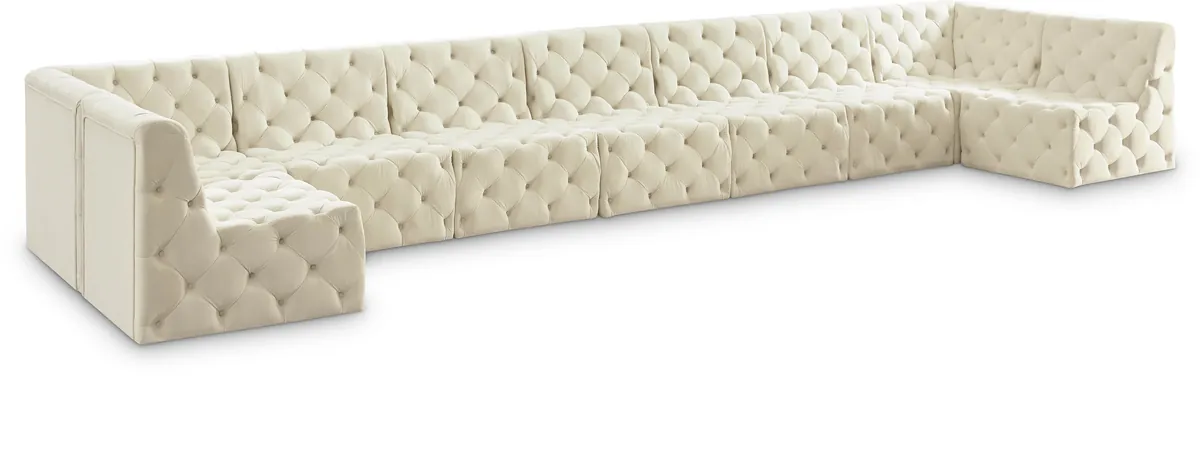 Tuft - 9 Piece Modular Sectional - Cream