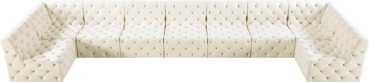 Tuft - 9 Piece Modular Sectional - Cream