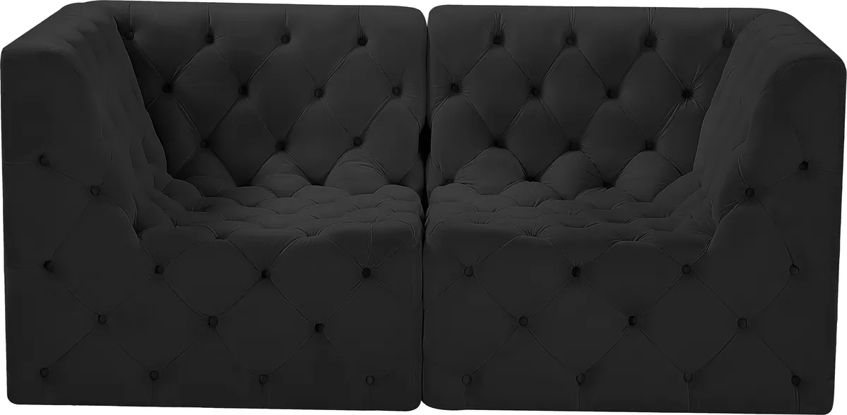 Tuft - 2 Seat Modular Sofa - Black