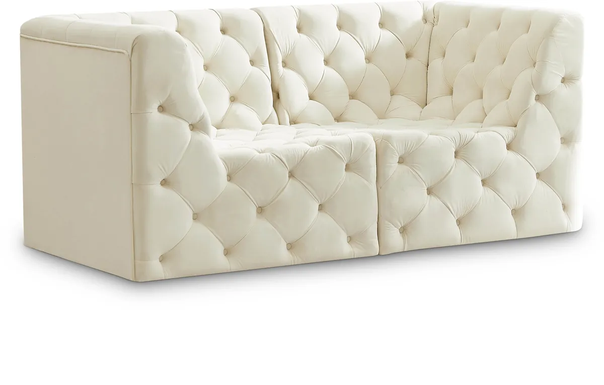 Tuft - 2 Seat Modular Sofa - Cream