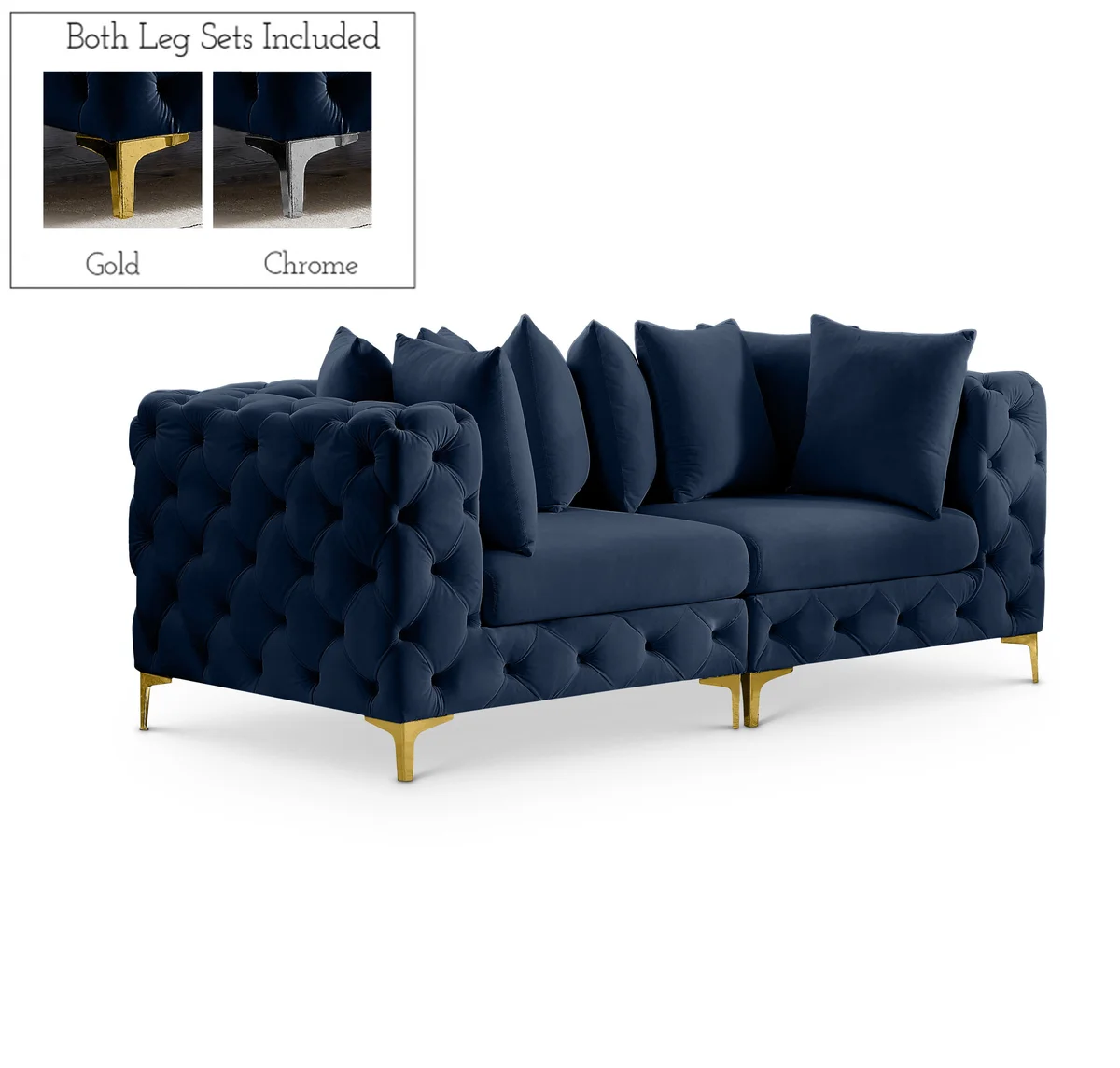 Tremblay - 2 Seat Modular Sofa - Navy