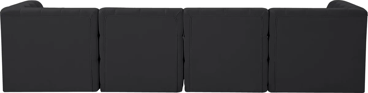 Tuft - 4 Seat Modular Sofa - Black