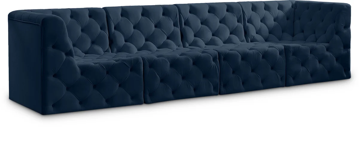 Tuft - 4 Seat Modular Sofa - Navy