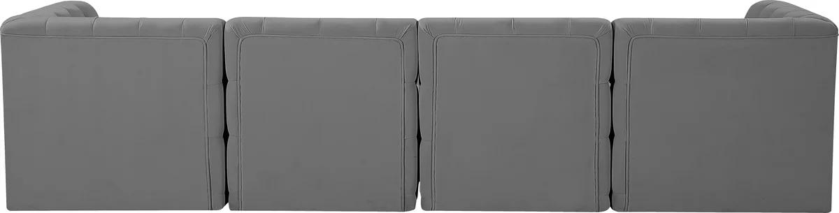 Tuft - 4 Seat Modular Sofa - Gray
