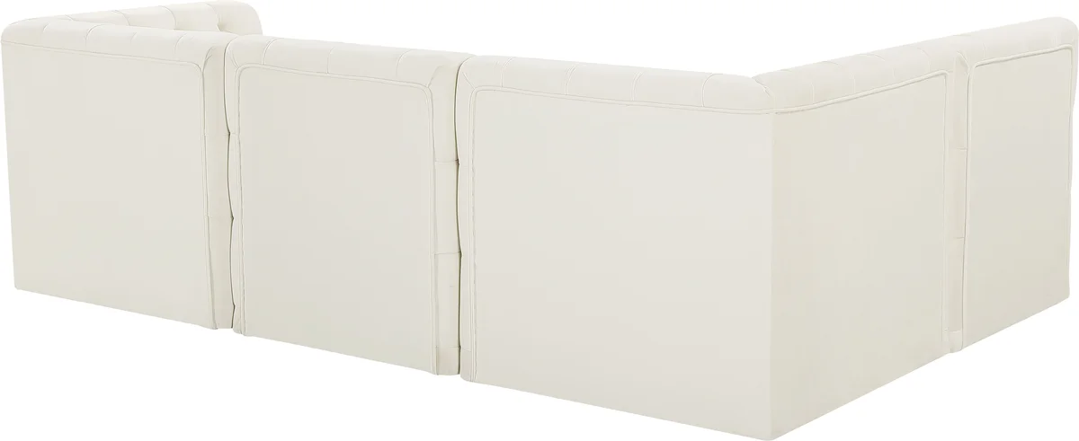Tuft - 4 Piece Modular Sectional - Cream