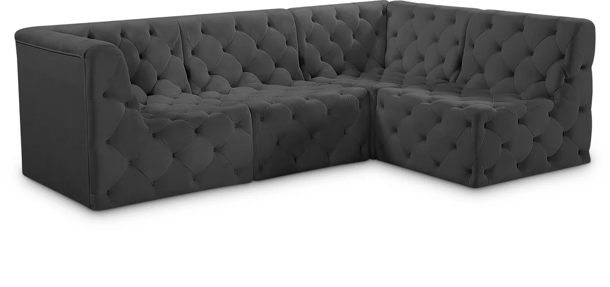 Tuft - 4 Piece Modular Sectional - Gray