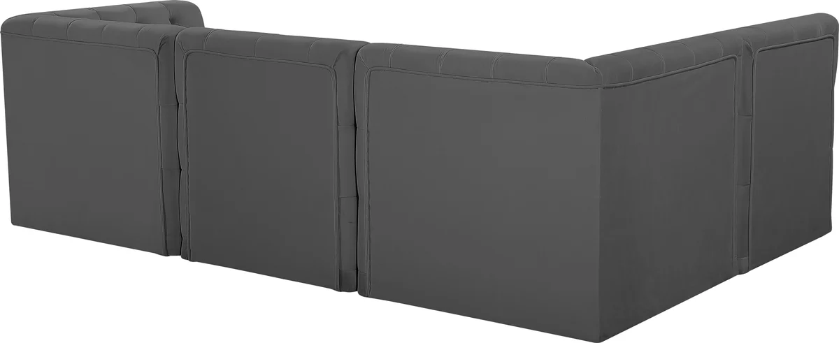 Tuft - 4 Piece Modular Sectional - Gray