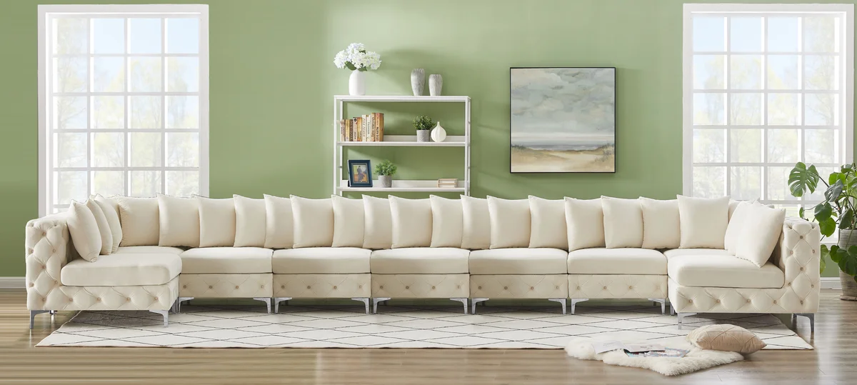 Tremblay - 9 Piece Modular Sectional - Cream