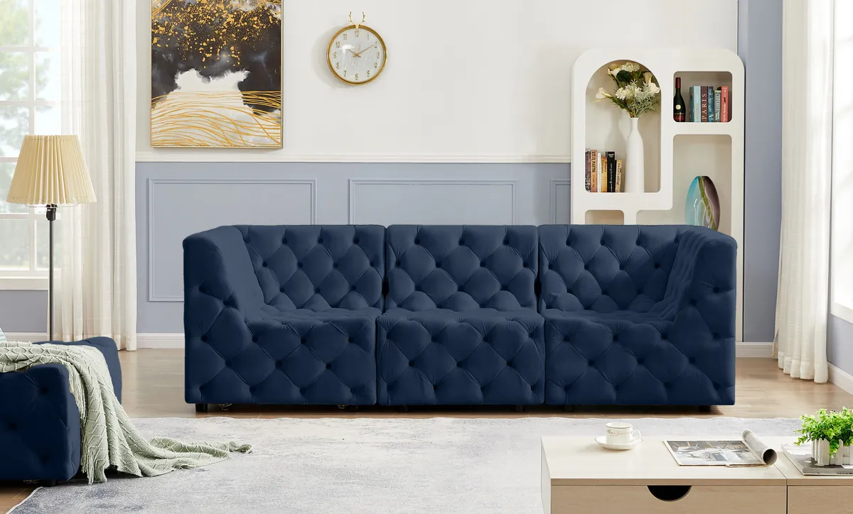 Tuft - 3 Seat Modular Sofa - Navy - View 2