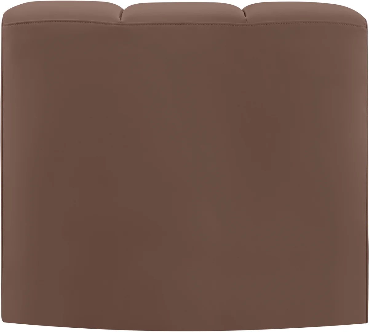 Arc - Faux Leather Curved Corner Chair - Brown - View 2