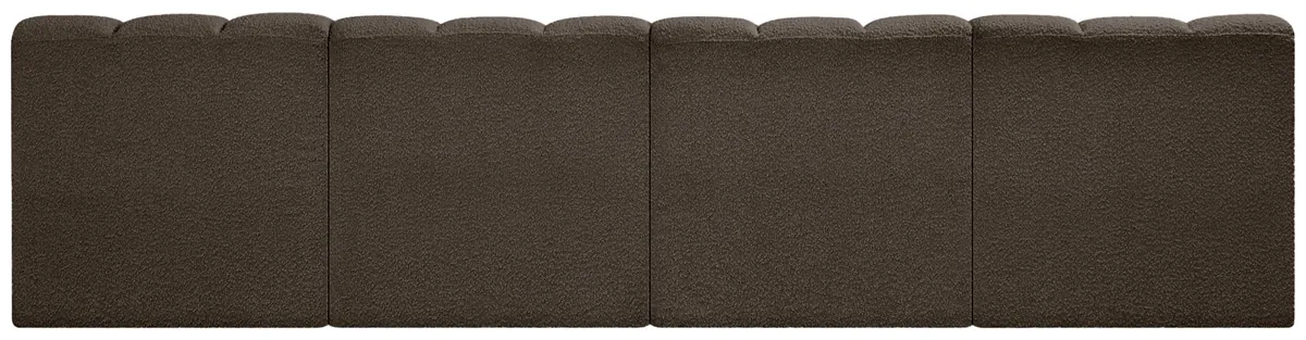 Arc - Boucle Fabric 4 Seats Modular Sofa - Brown - View 2