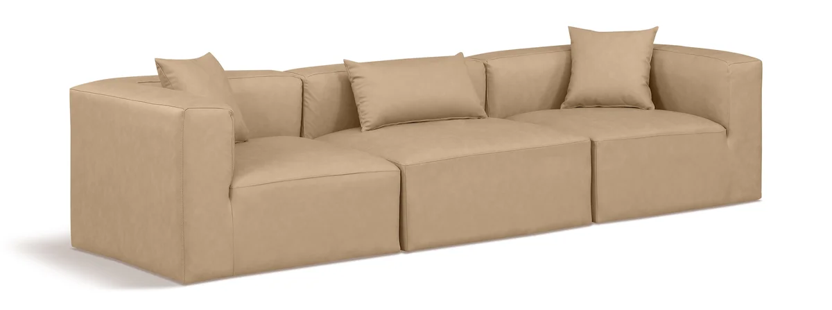 Cube - Modular 3 Seat Sofa - Tan