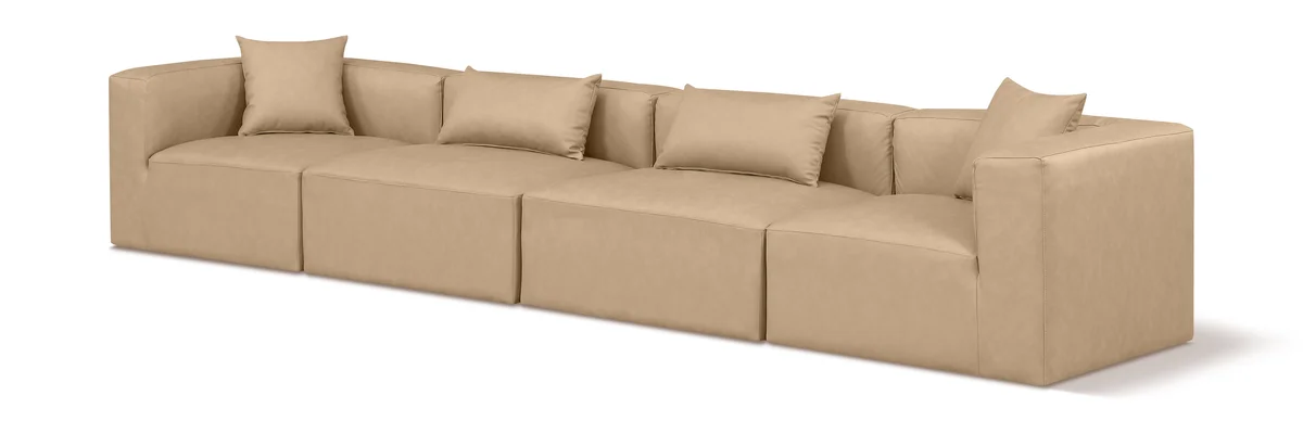 Cube - Modular 4 Seat Sofa - Tan